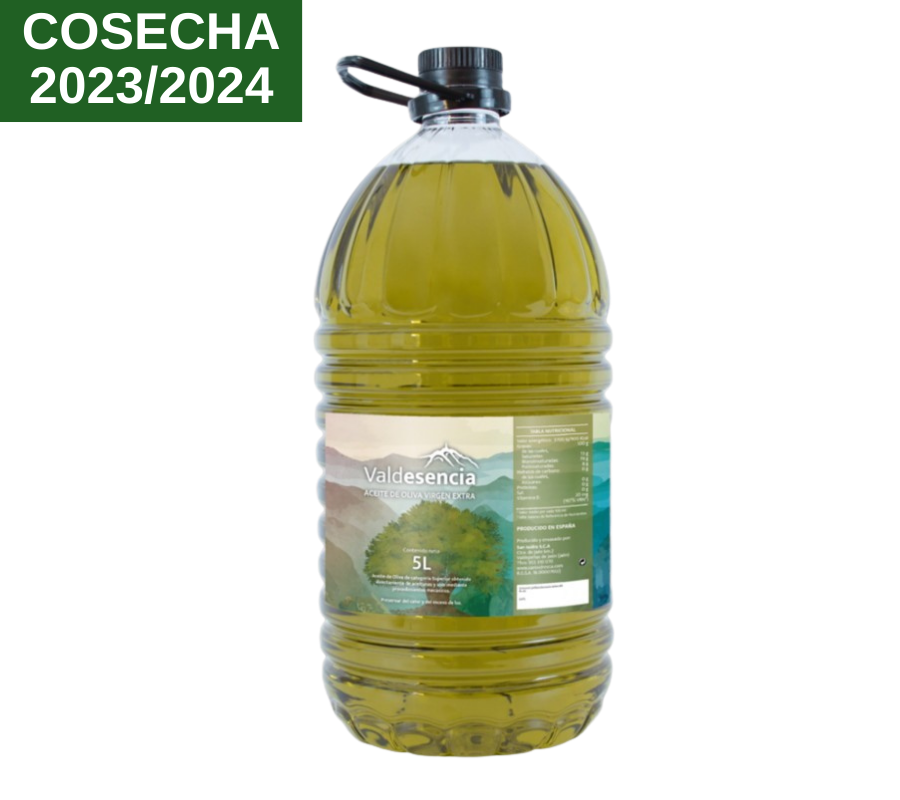 Aceite de Oliva Virgen Extra Picual Campaña 2023/24 Garrafa 5L (x3) Verde  Divino