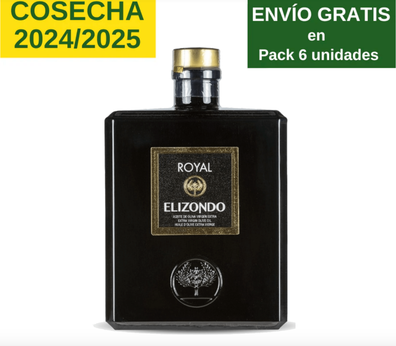 Elizondo Premium Royal. Aceite de oliva virgen extra. Botella 1L