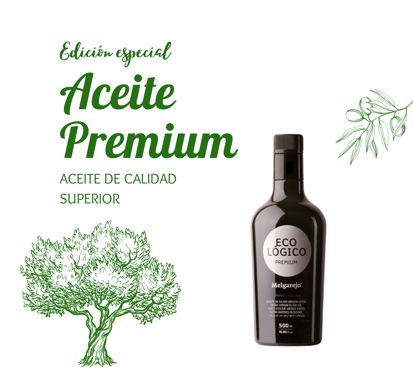 AOVE Melgarejo Premium Ecológico. 500ml - VirgenExtraEnCasa