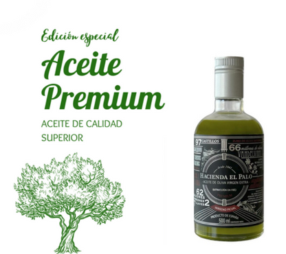 Hacienda el Palo Premium Picual. Sin filtrar. Aceite de oliva virgen extra. Botella 500ml