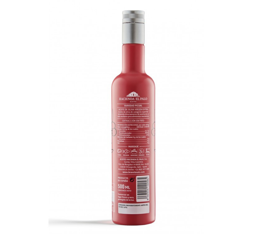 AOVE Bravoleum Picual Ecológico. 500ml - VirgenExtraEnCasa