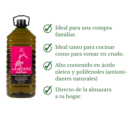 La Laguna Coupage. Aceite de oliva virgen extra. Garrafa 5L