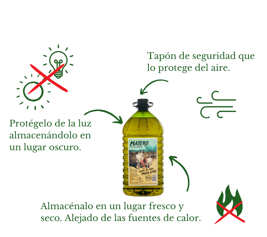 Platero. Aceite de oliva virgen extra. 3 garrafas 5L