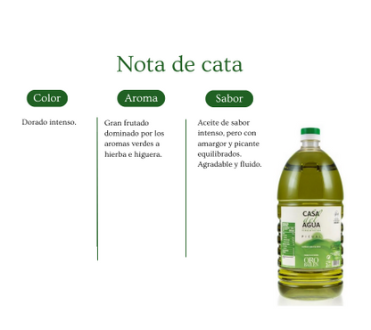 Casa del Agua. Aceite de oliva virgen extra. 6 garrafas 2L