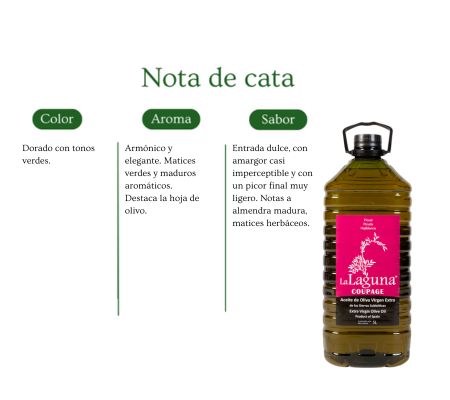 La Laguna Coupage. Aceite de oliva virgen extra. Garrafa 5L