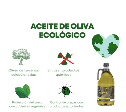 AOVE Oleopeñas Organic. Ecológico. Garrafa 2L - VirgenExtraEnCasa