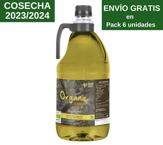 AOVE Oleopeñas Organic. Ecológico. Garrafa 2L - VirgenExtraEnCasa