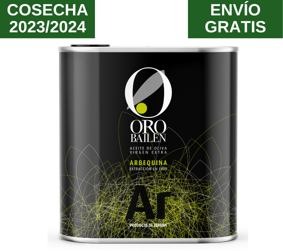 AOVE Oro Bailén Arbequina. Lata 2,5L. - VirgenExtraEnCasa