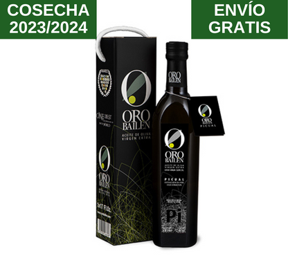 Oro Bailén Picual. Estuche regalo asa cordón. 500ml - VirgenExtraEnCasa