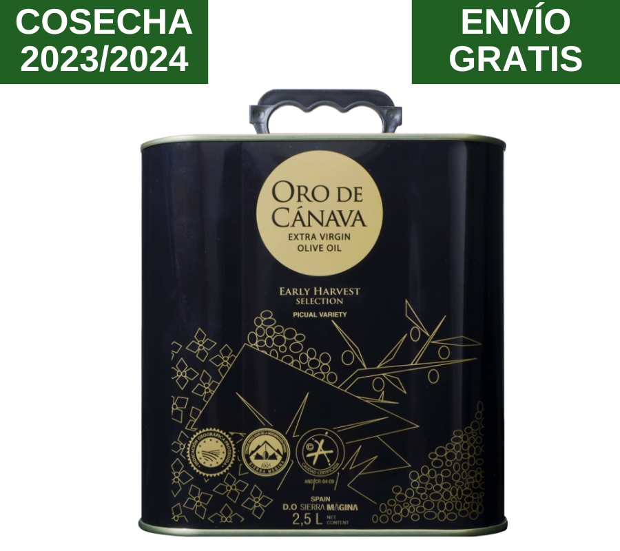 AOVE Oro de Cánava Selección. Cosecha Temprana. Lata 2,5L - VirgenExtraEnCasa