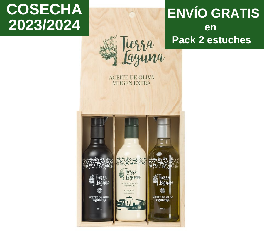 AOVE Tierra Laguna Estuche 3 botellas 500ml - VirgenExtraEnCasa