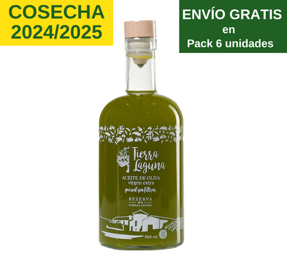 Tierra Laguna Fresco Sin filtrar. Acceite de oliva virgen extra. 6 botellas 500ml