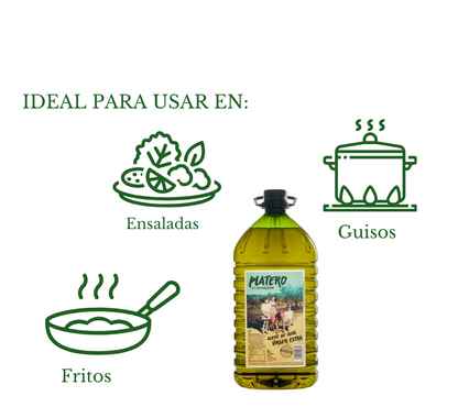 Platero. Aceite de oliva virgen extra. 3 garrafas 5L